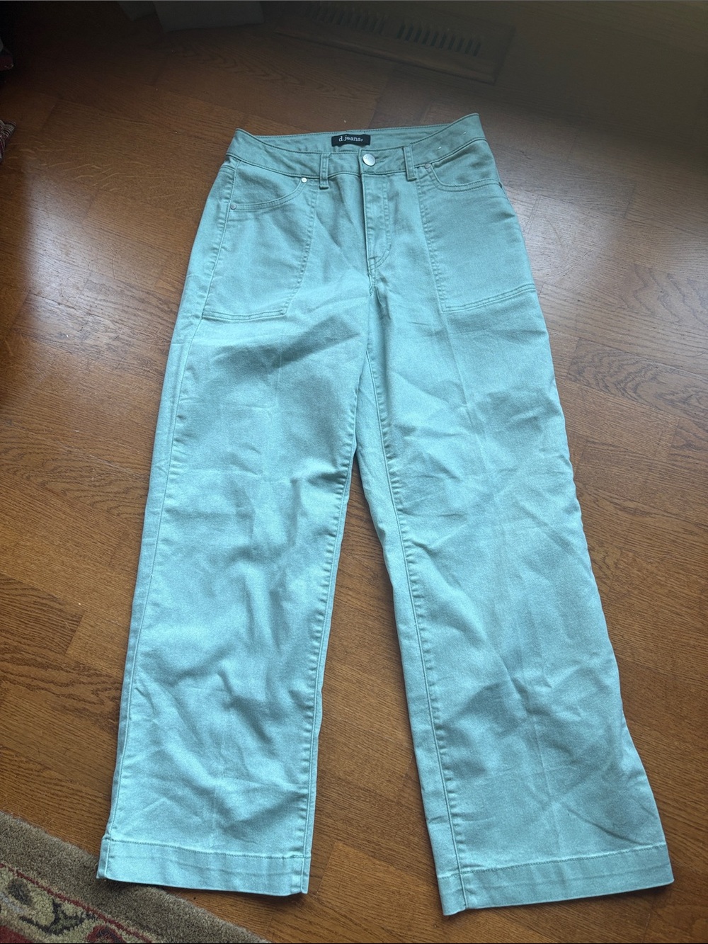 d. jeans Mint Teal Wide-Leg Jeans